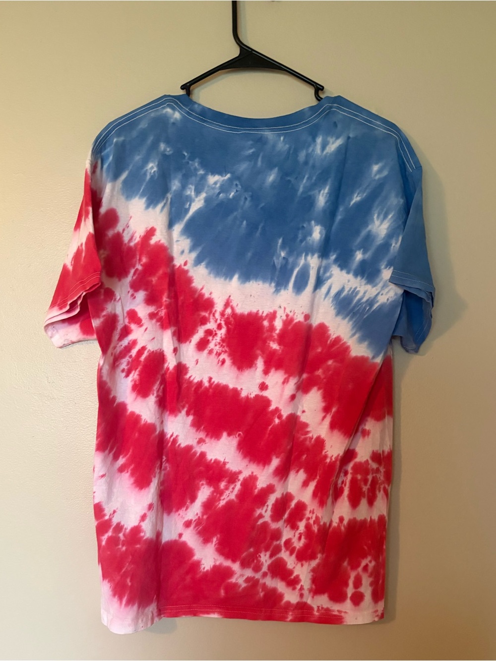 Hanes Red & Blue Tie-Dye Short Sleeve Graphic Tee - Picture 4 of 4